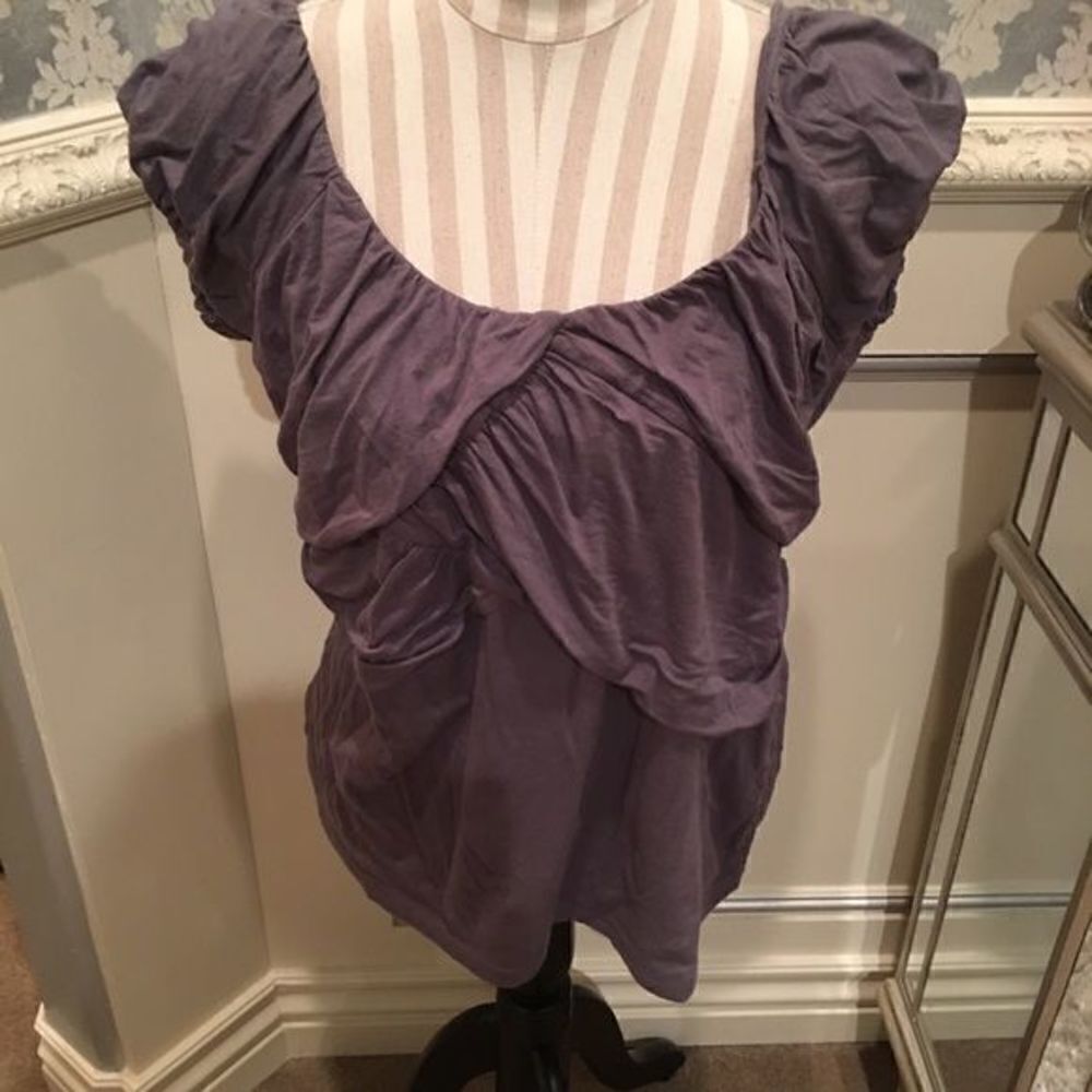 Gray Wrap Anthropologie Shirt